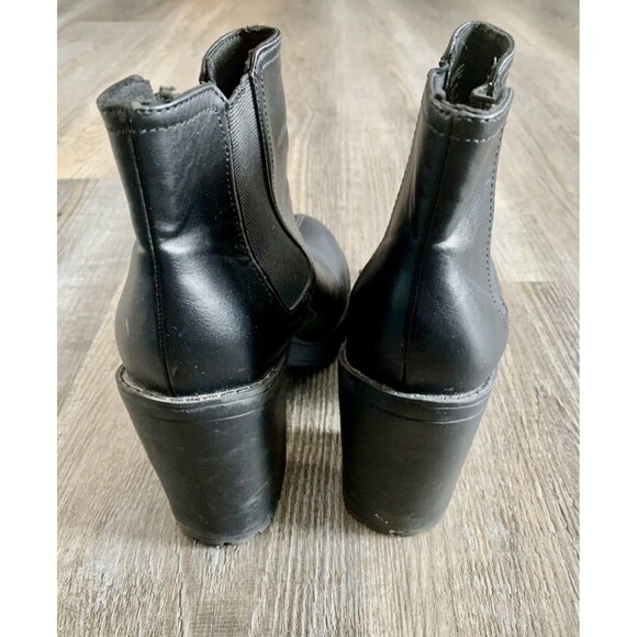 Divided Y2K Chunky Platform Black Boots Booties Women's Size 38 U.S. 7 - Picture 5 of 7